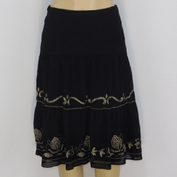 LOFT Dresses & Skirts - ANN TAYLOR LOFT, 3 Tiered, Crinkled Skirt, 34"